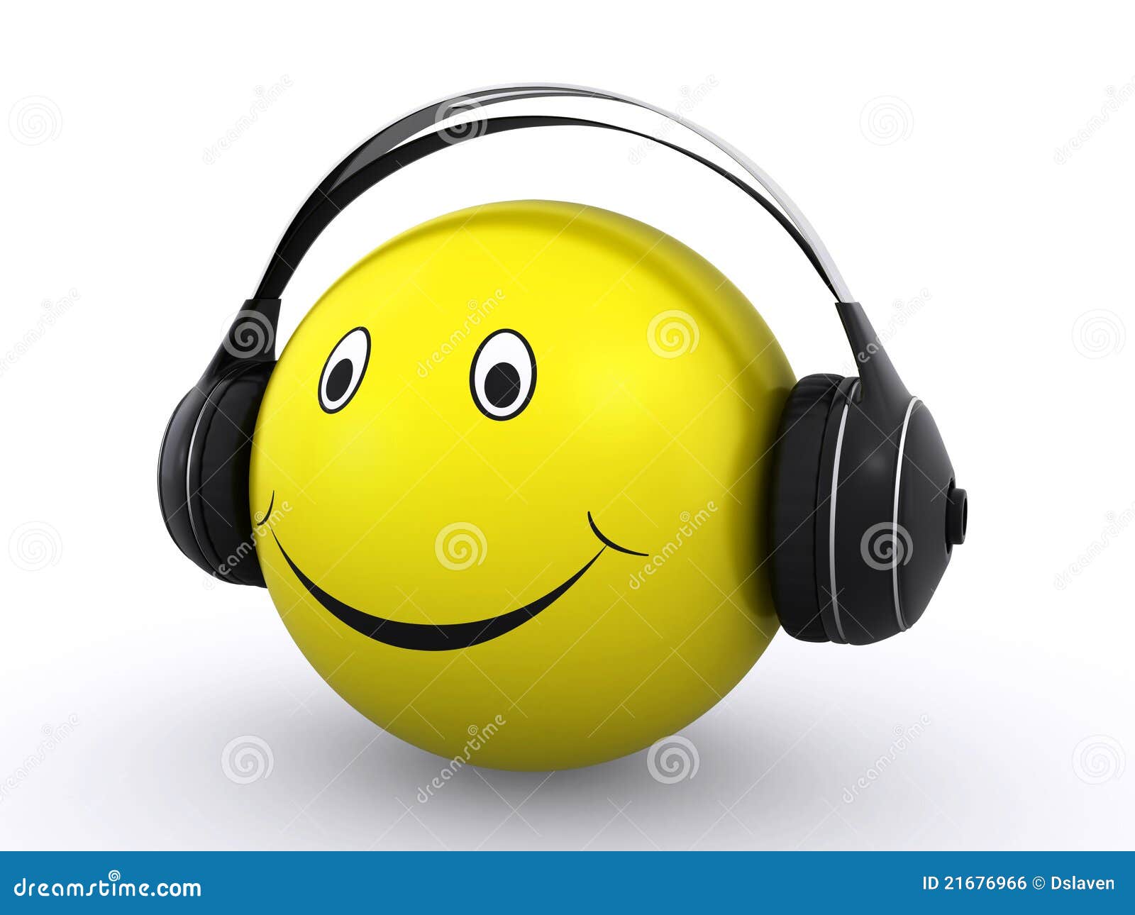 Smiley With Headphones Royalty Free Stock Image Image 21676966