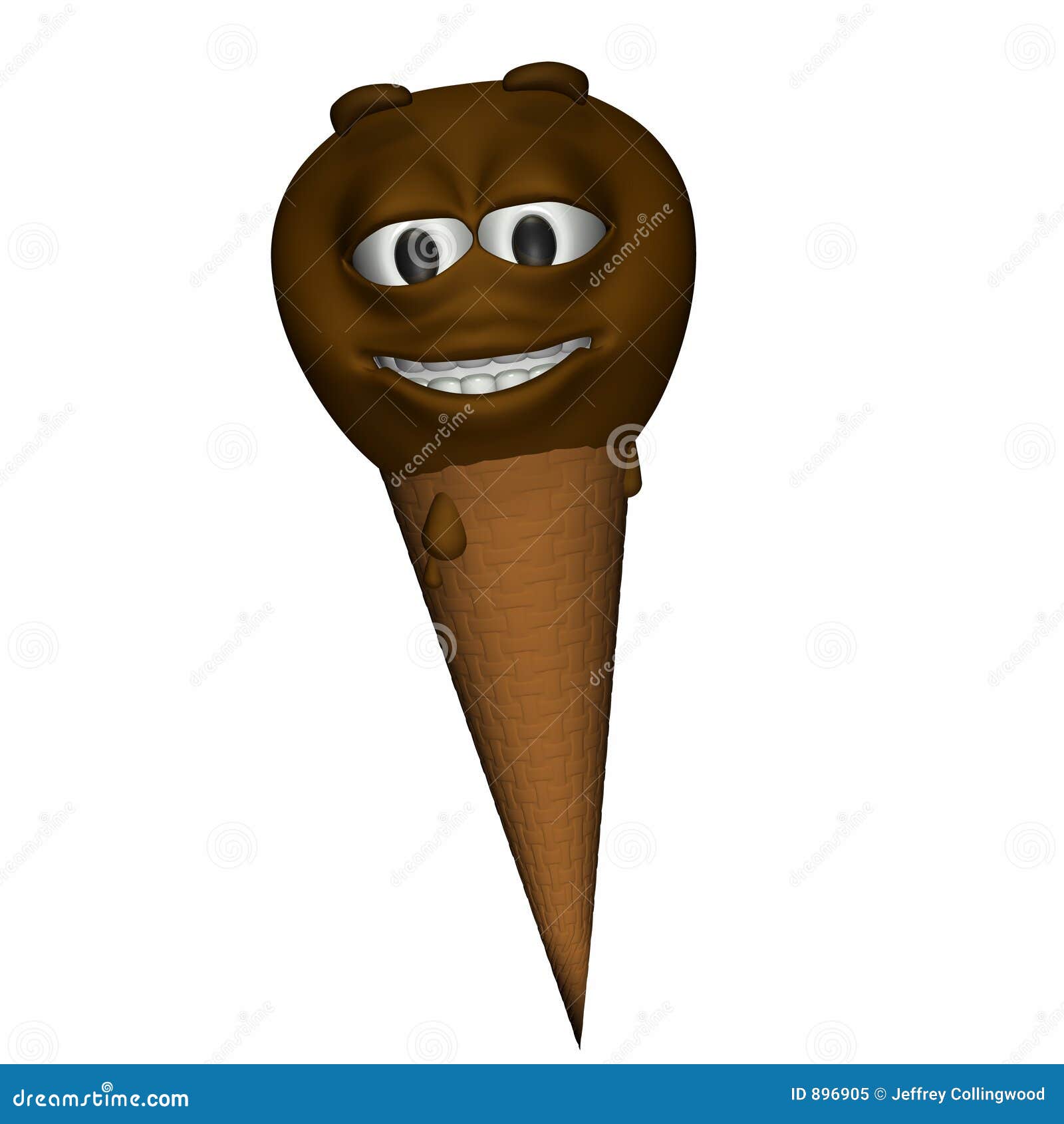 Smiley Ice Cream Chocolate Stock Illustration Image 896905
