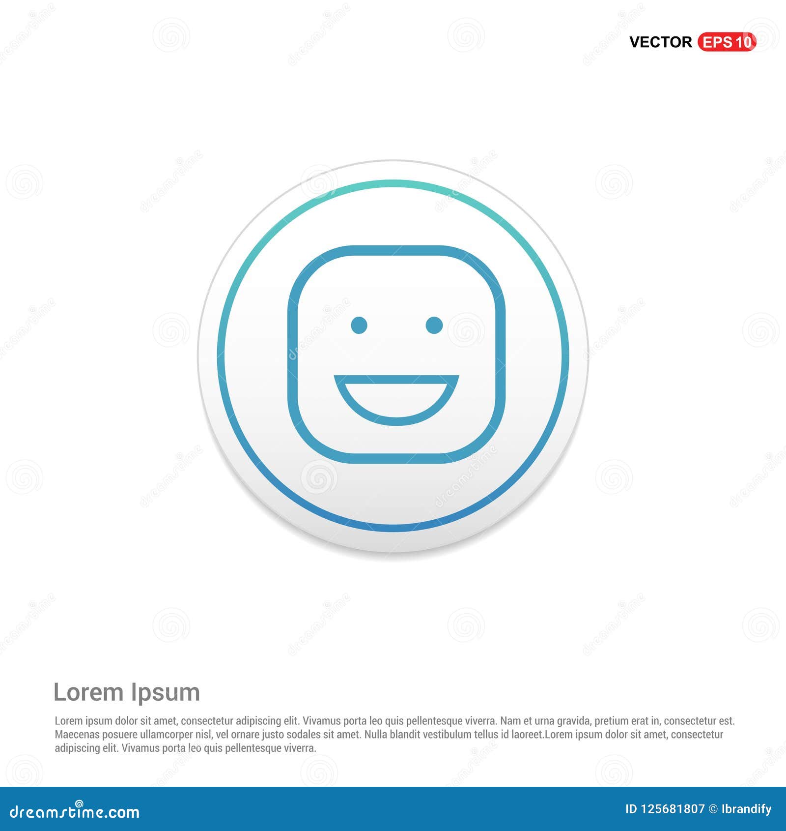 Smiley Icon, Face Icon Hexa White Background Icon Template Stock Vector ...