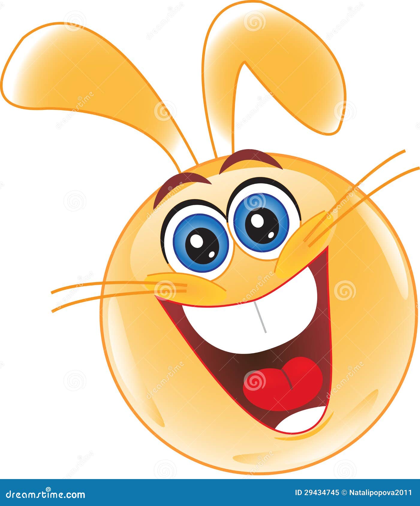 Smiley. Kanin. Påsk. stock illustrationer. Illustration av teckning