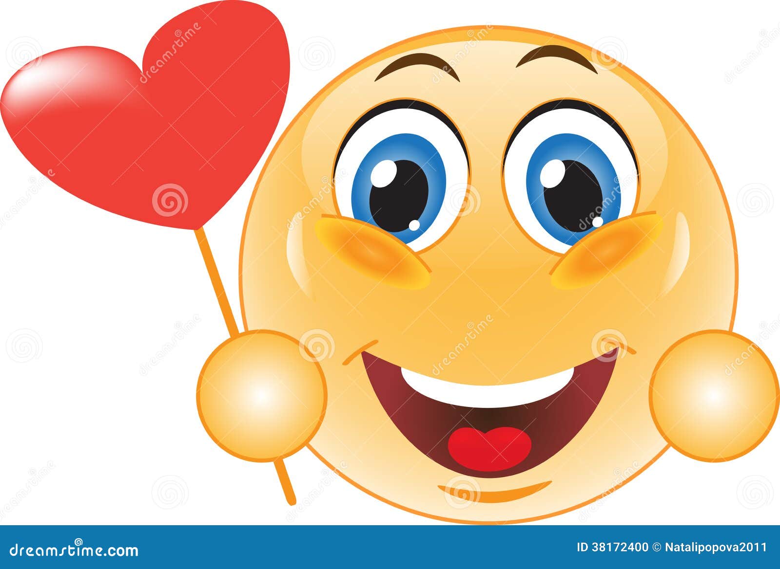 Smiley in Love stock vector. Illustration of icon, banner - 38172400
