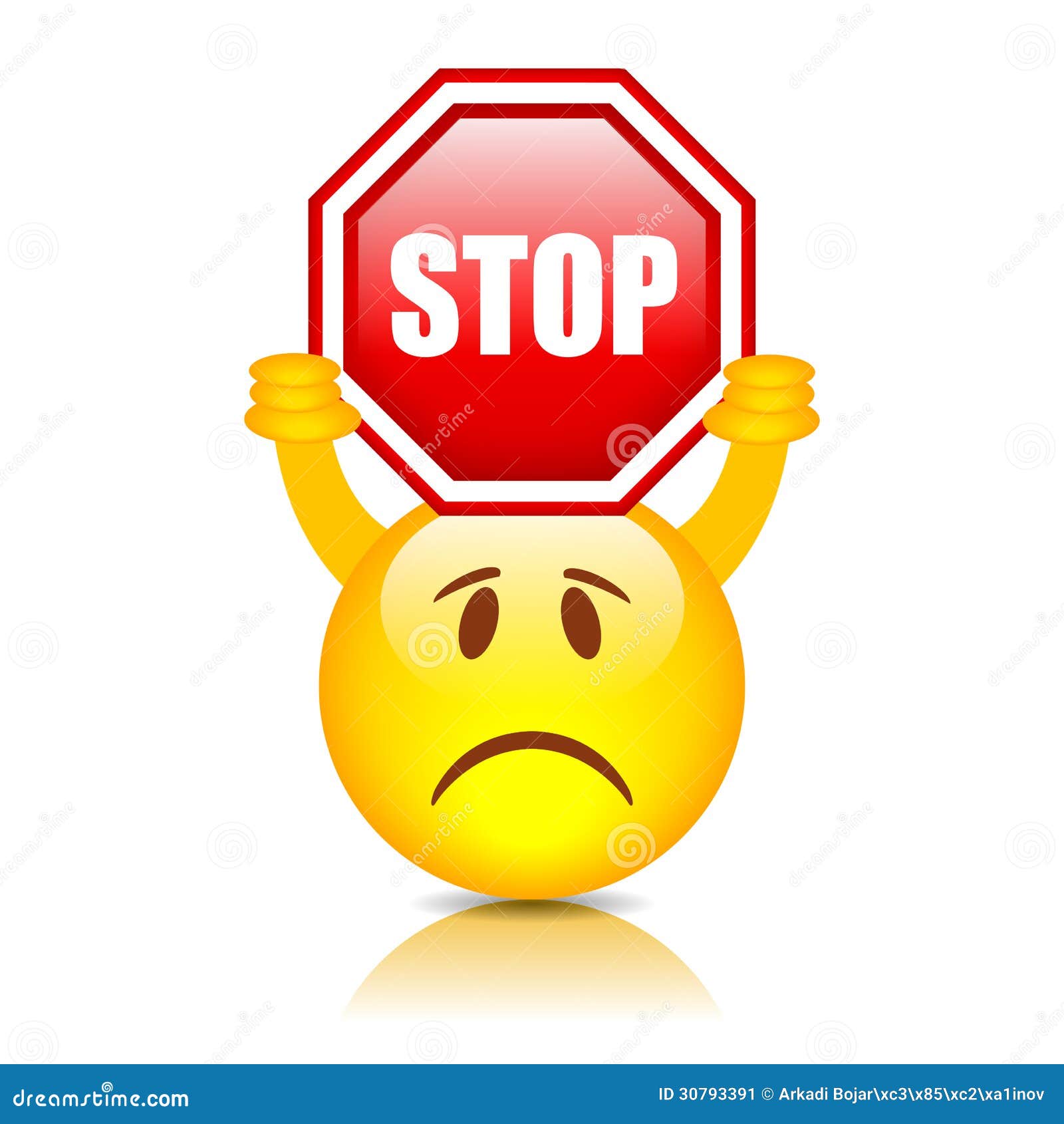 Smiley Mit Stoppschild Vektor Abbildung Illustration Von Stoppschild