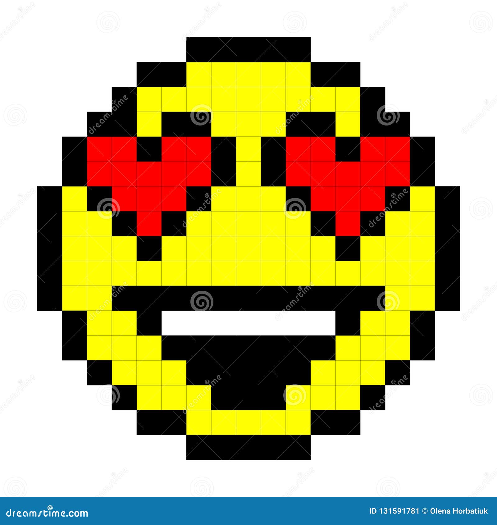 Smiley Pixel Art Style En El Fondo Blanco Vector Ilustración del Vector