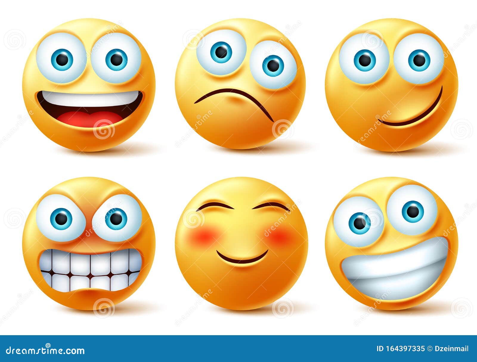 smileys emojis and emoticons face  set. smiley emoji cute faces in happy, angry and funny facial expression.