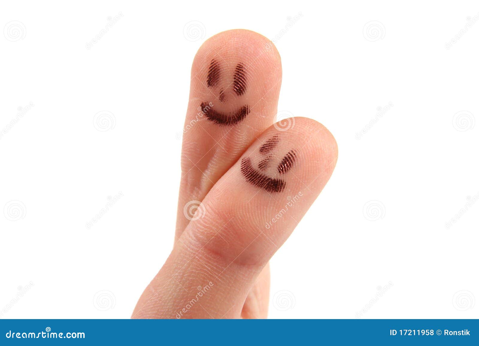 smileys on fingertips