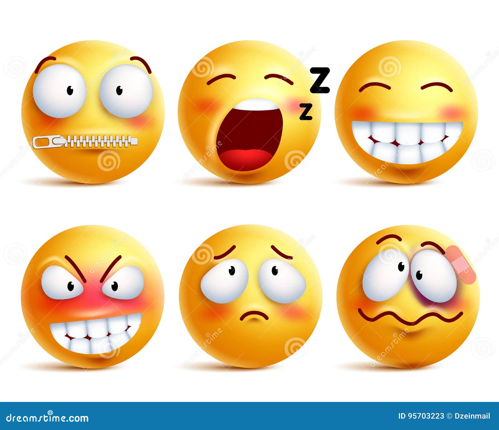 smileys  set. yellow smiley face or emoticons with facial expressions