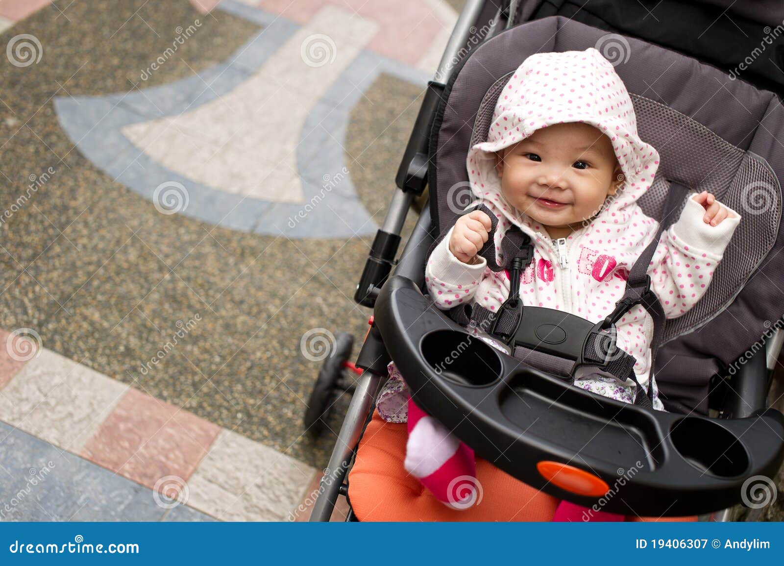 5 month old in stroller
