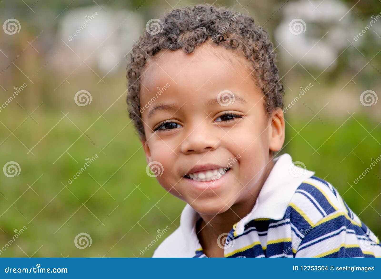 Smiling African American Boy Stock Photo - Image: 12753504