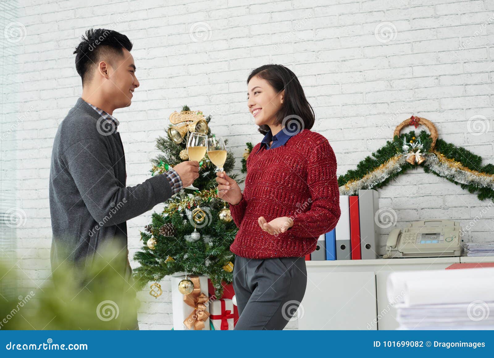 Champagne toast at office stock photo. Image of asian - 101699082