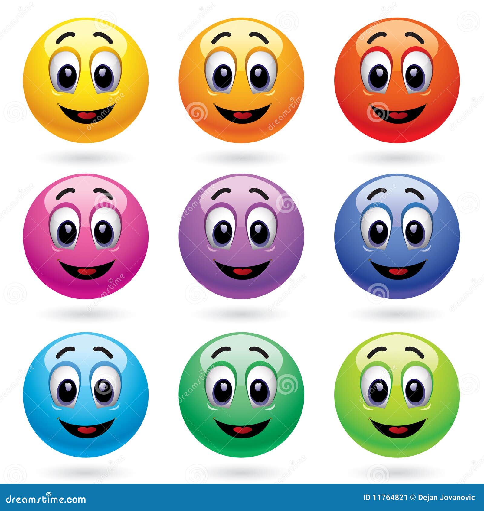 Smiling balls stock vector. Illustration of colorful 11764821