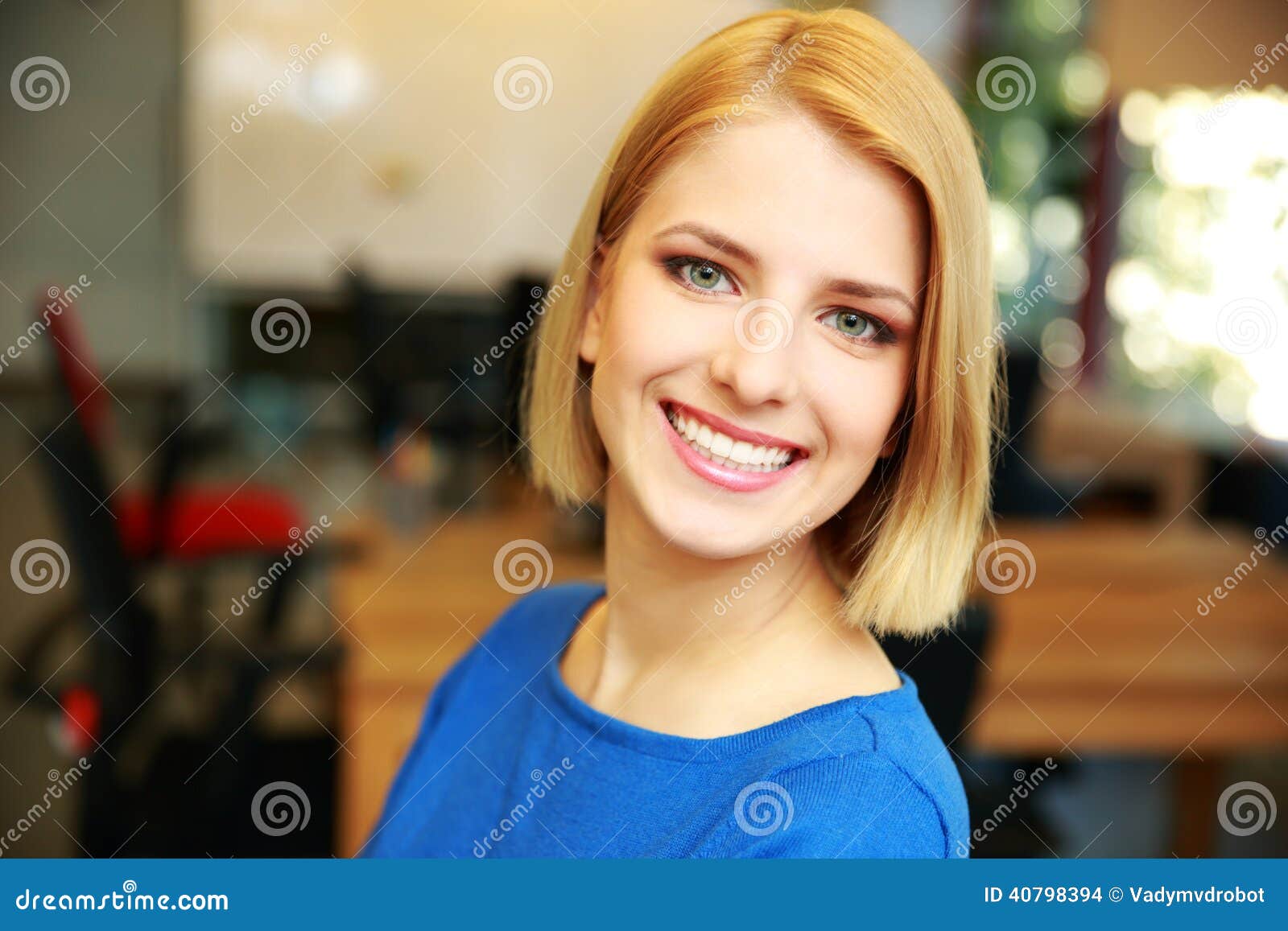 Smiling Beautiful Woman Stock Photo Image Of Camera 40798394