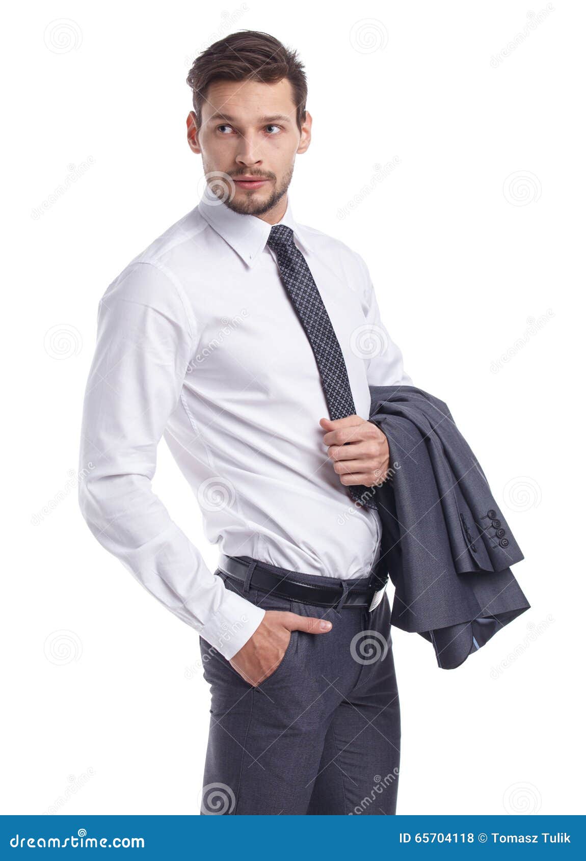 Smiling Businessman Looking at Camera Stock Photo - Image of handsome ...