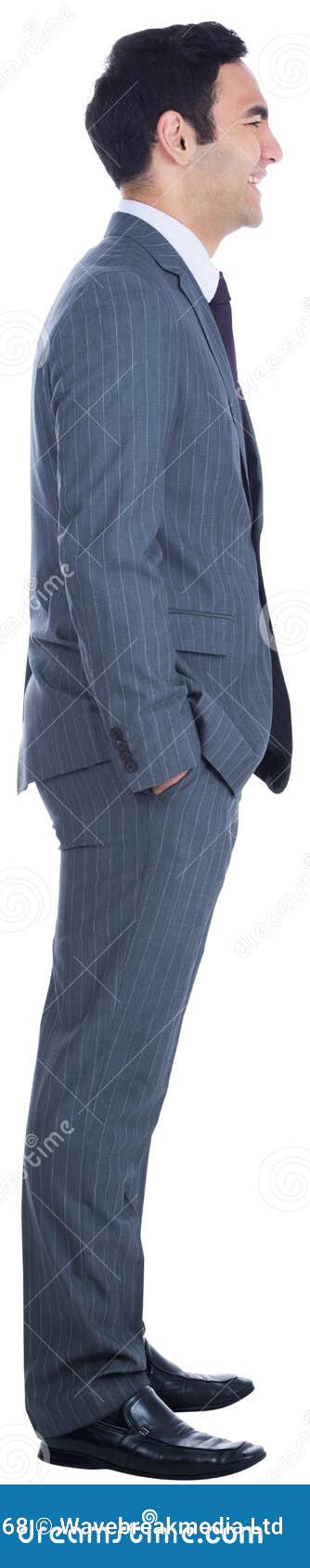 Smiling Businessman Standing Stock Photo - Image of white, mixedrace