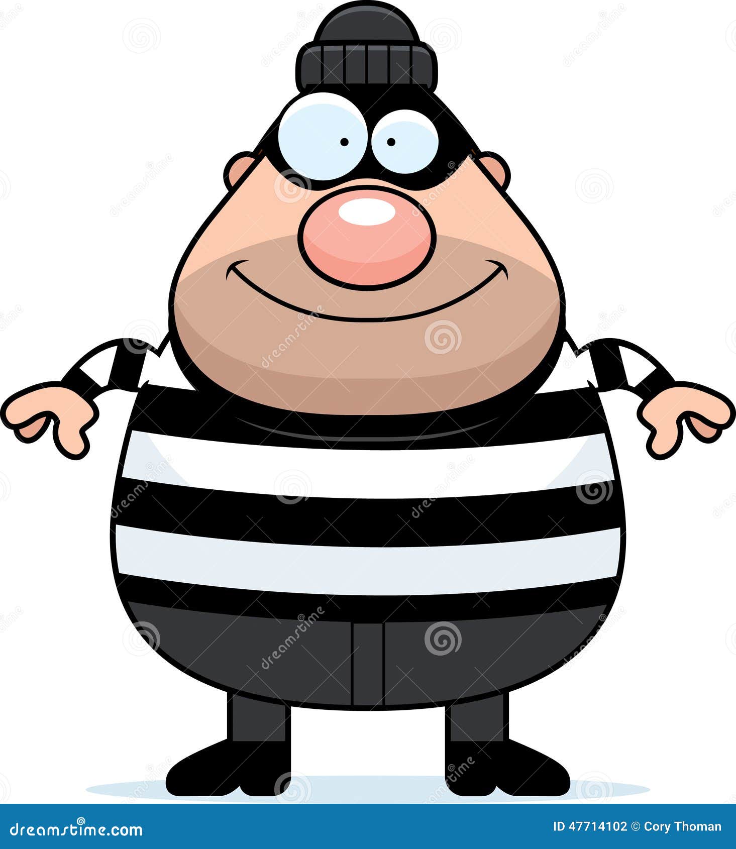 Smiling Cartoon Burglar stock vector. Illustration of smiling 47714102