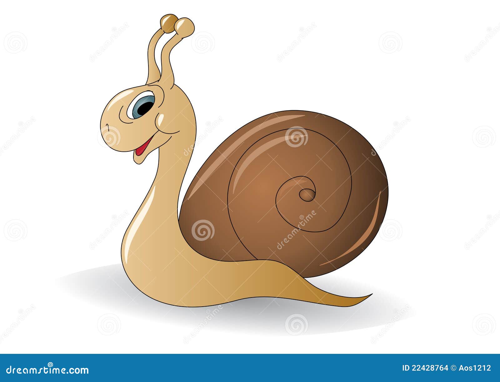 Smiling cartoon snail stock vector. Illustration of house 22428764