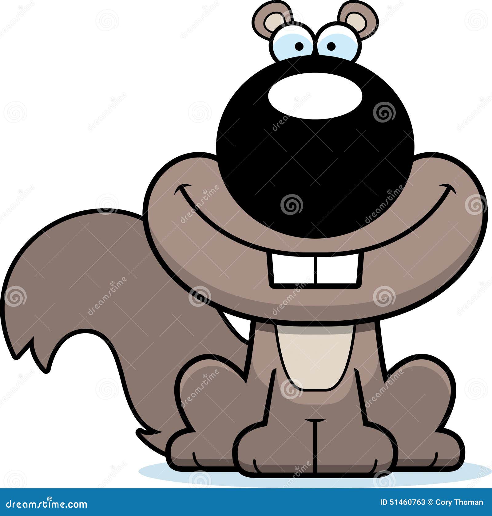 Smiling Cartoon Squirrel stock vector. Illustration of smiling 51460763