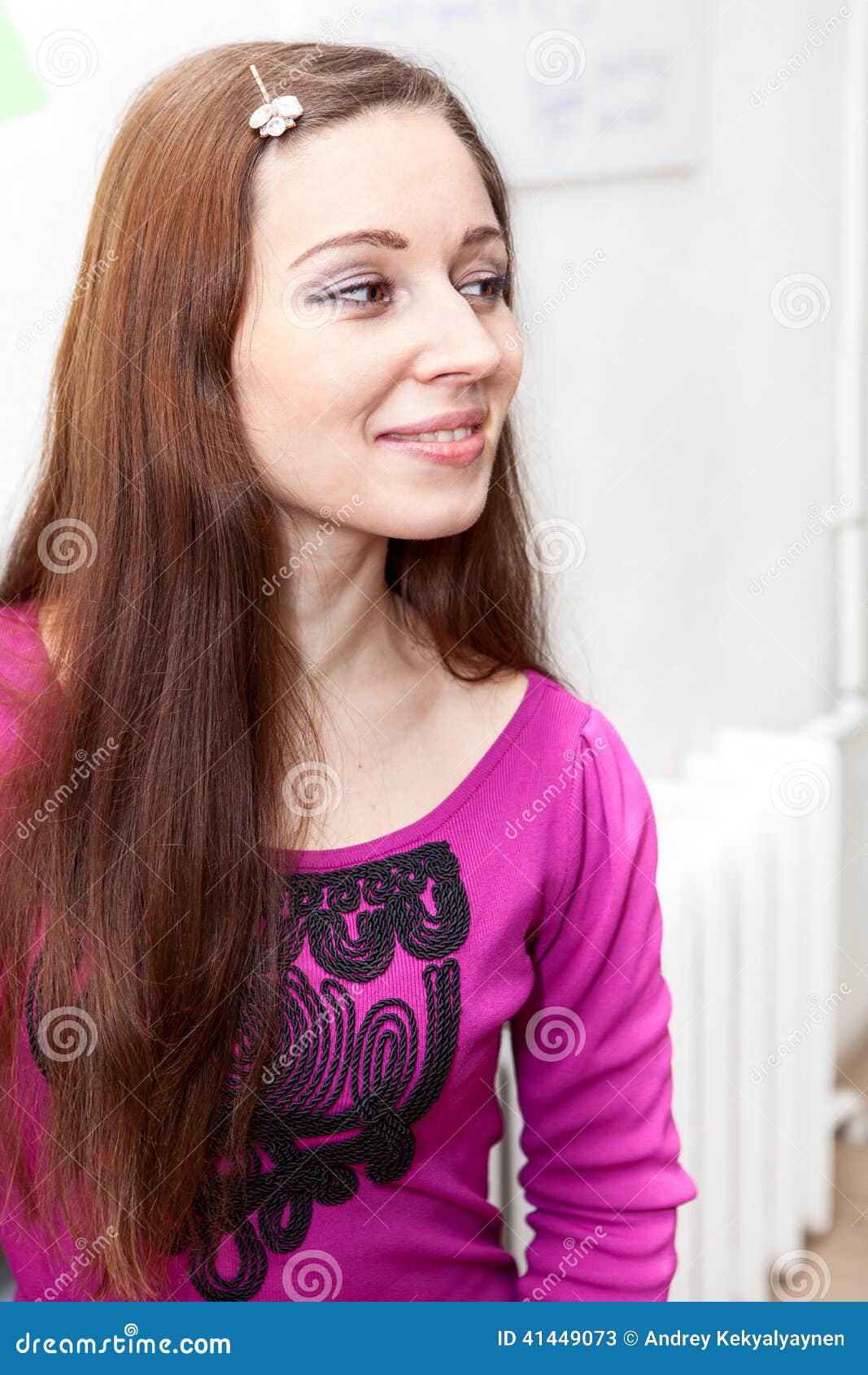 Smiling Caucasian Woman Portrait Profile Stock Image Image Of Model Attractive 41449073