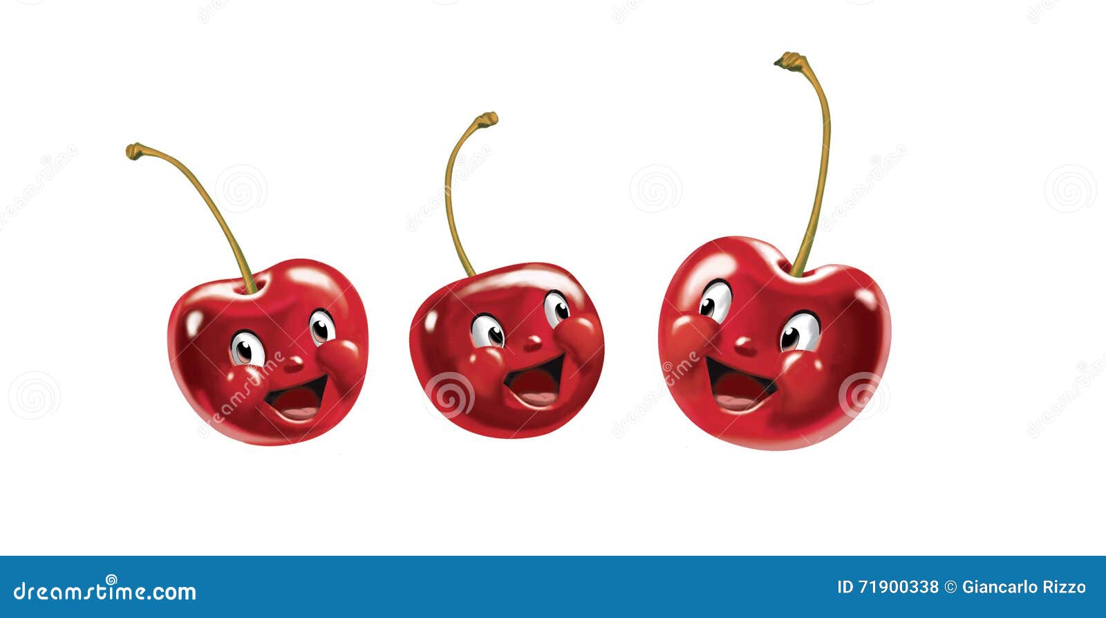 Smiling cherries stock illustration. Illustration of fruit 71900338