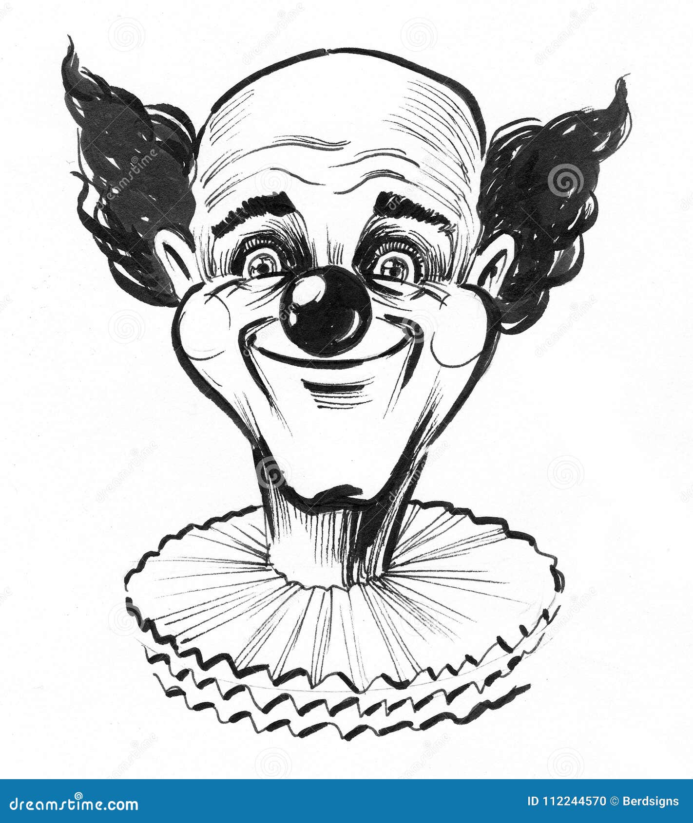 Smiling clown stock illustration. Illustration of vintage - 112244570
