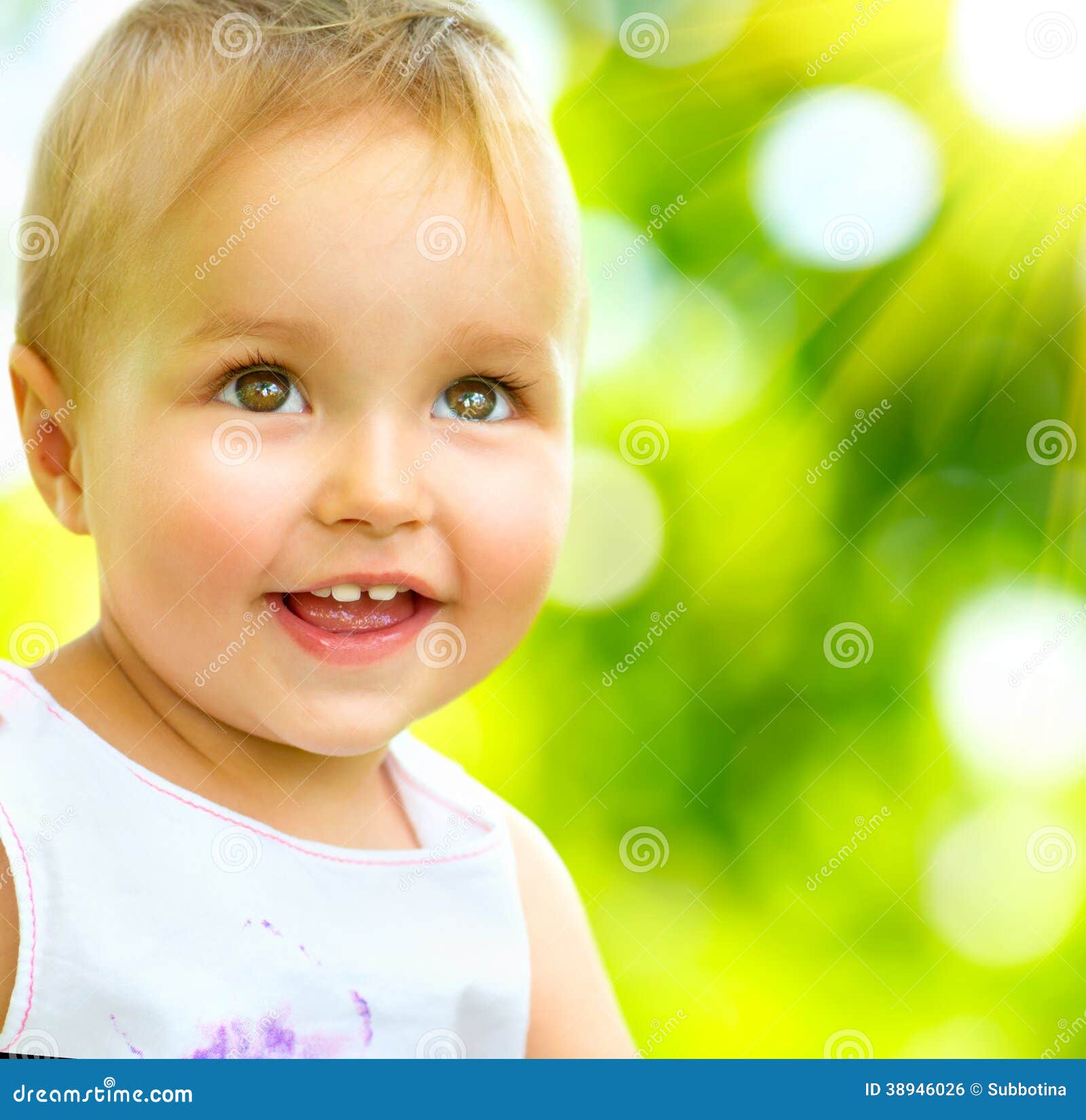 Download Smiling Cute Baby Girl stock photo. Image of dental, laugh - 38946026