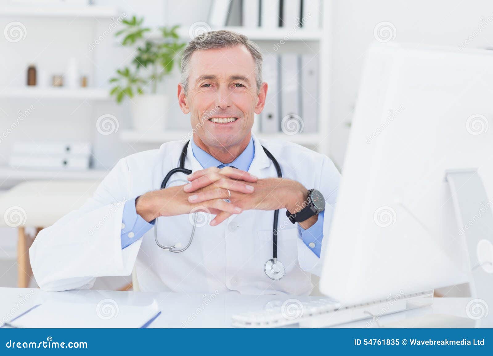 Smiling Doctor Looking at Camera with Hands Crossed Stock Image - Image ...