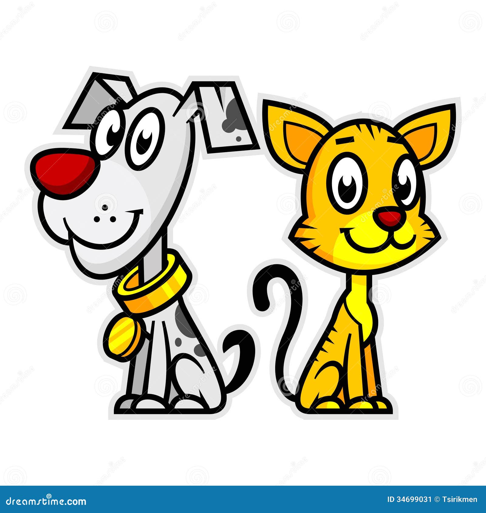 smiling dog and cat