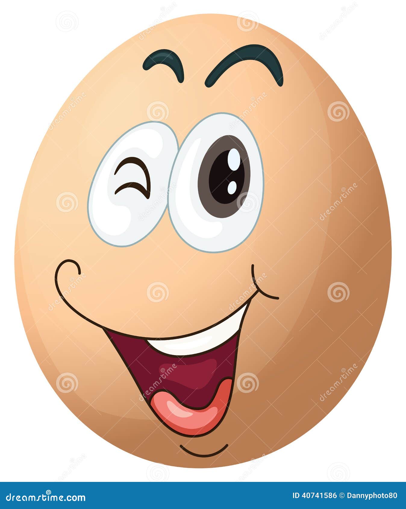 A smiling egg stock vector. Illustration of shape, oblong 40741586