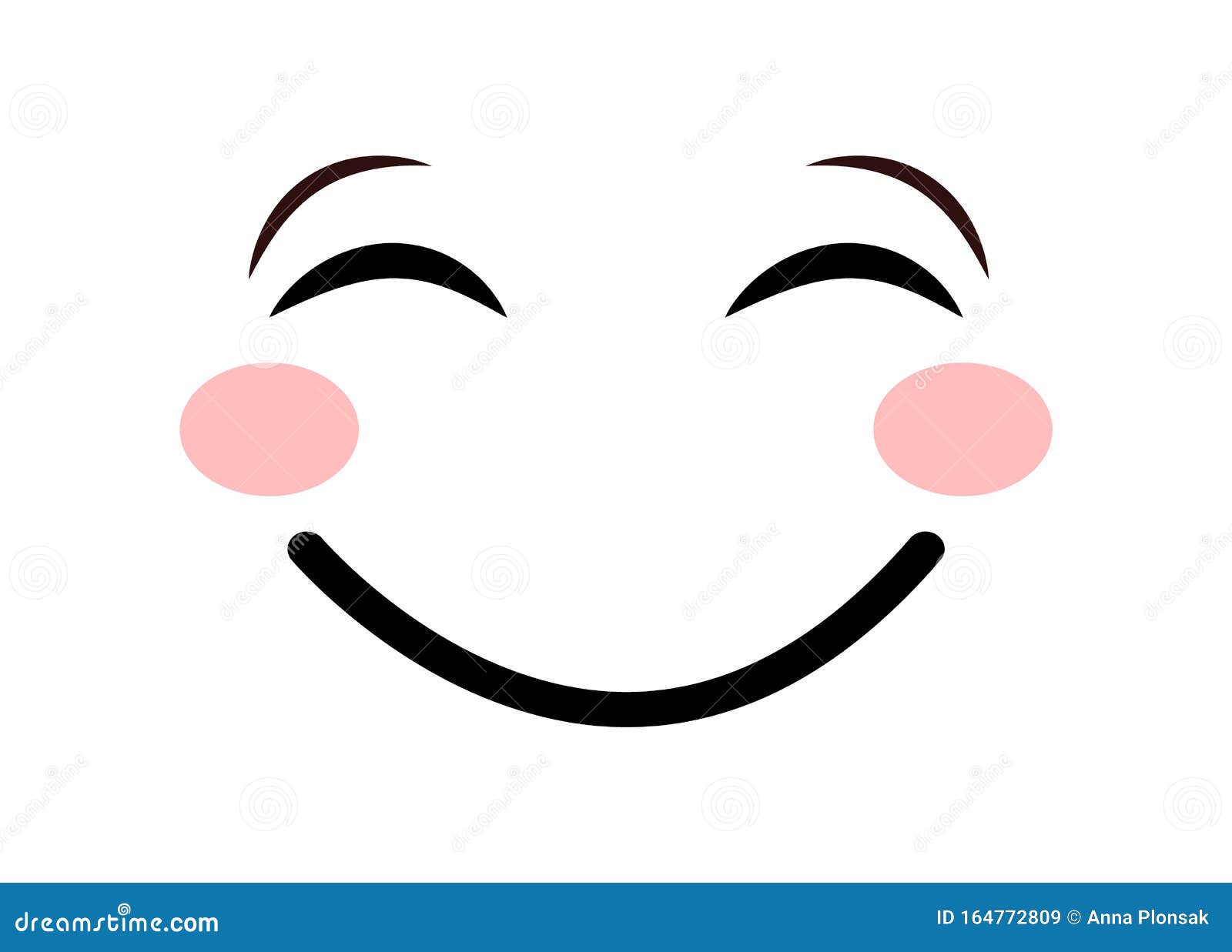 Smiling Emoticon on White Background. Smile Icon Stock Illustration