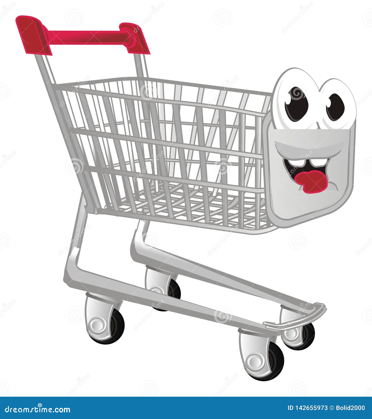 Funny market trolley stock illustration. Illustration of funny 142655973