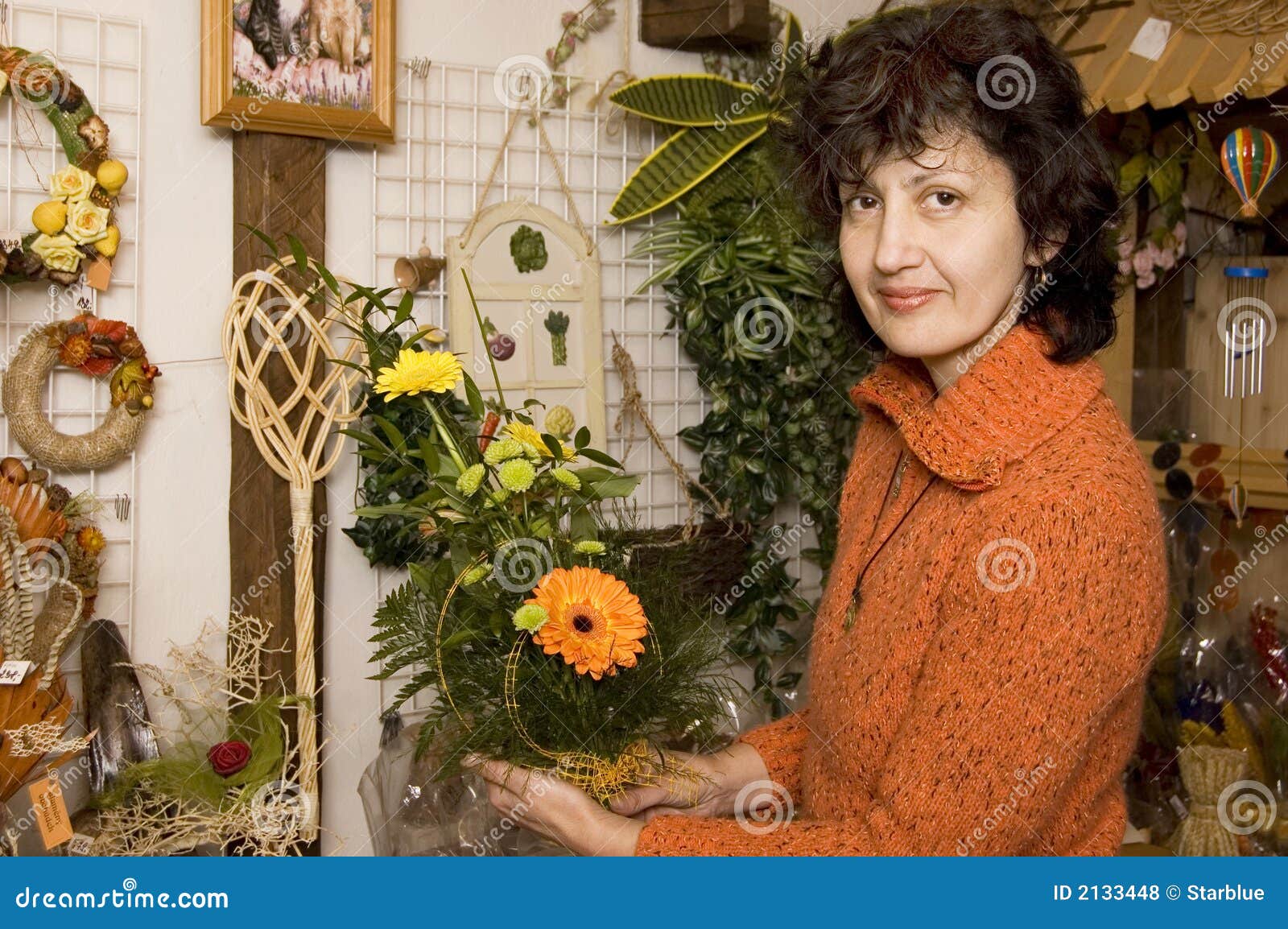 smiling florist