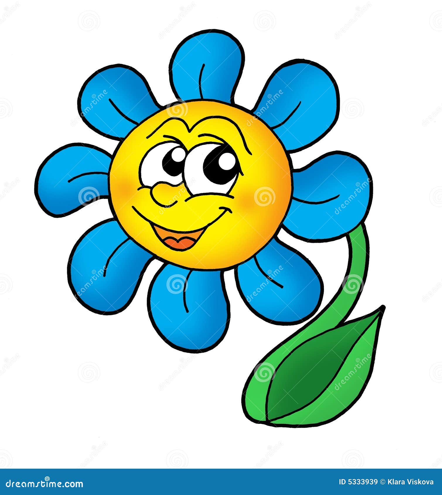 Smiling flower stock illustration. Illustration of shank 5333939
