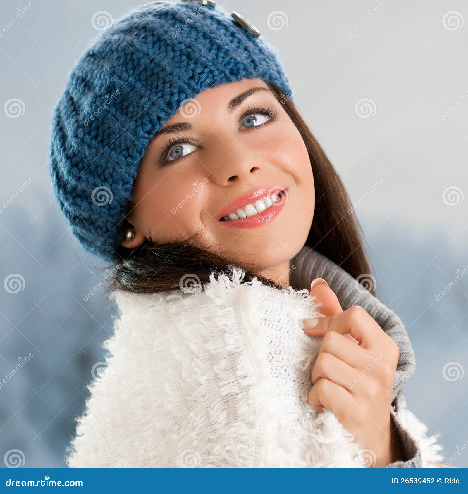 Smiling girl outdoor stock photo. Image of christmas - 26539452