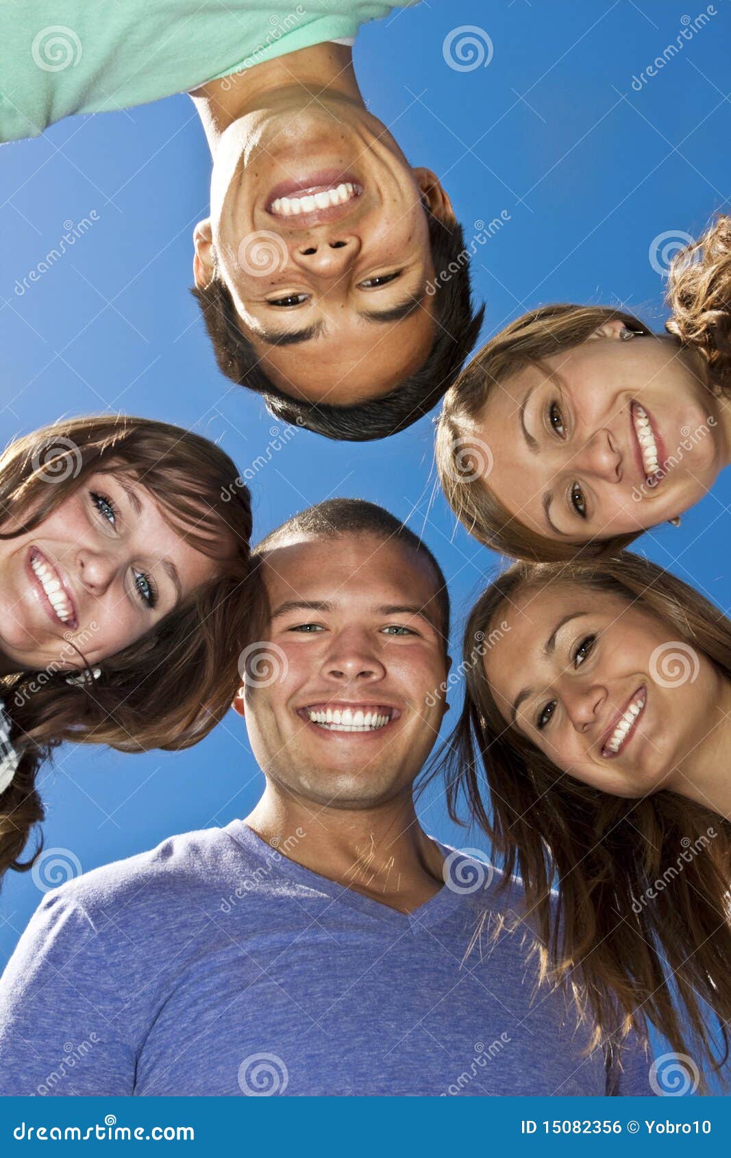 Smiling Group of Multi-racial Young Adults Stock Photo - Image of