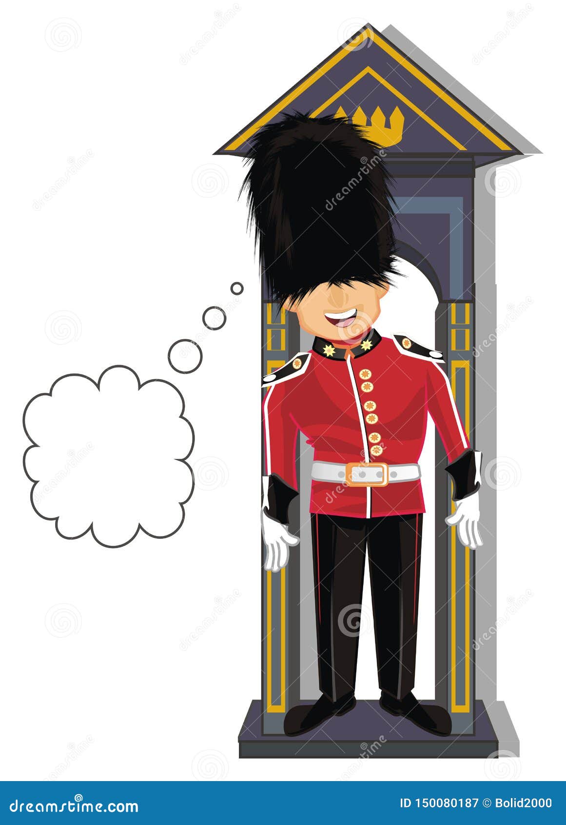 Guardsman at Word with Footnote Stock Illustration Illustration of
