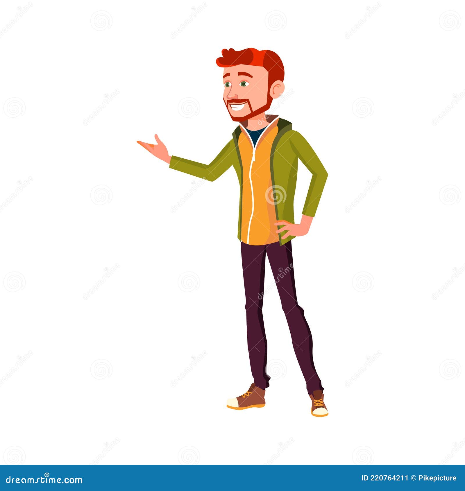 Glad Man Cartoon Illustration 31875243