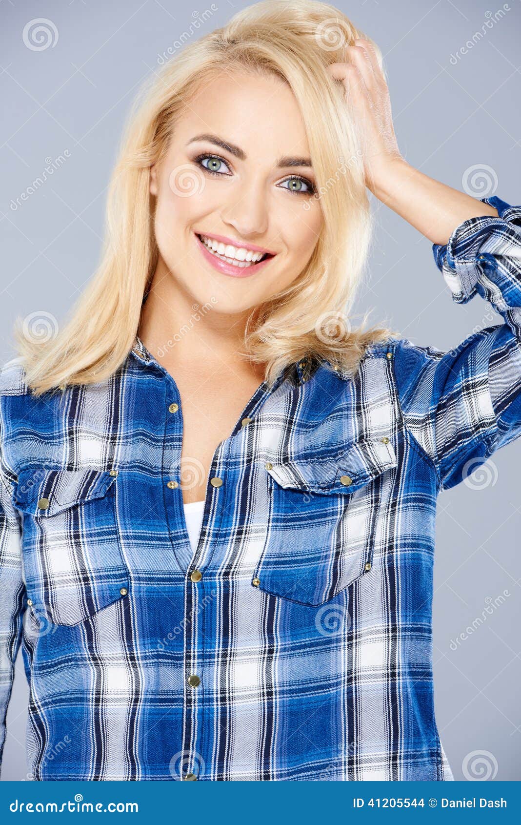 Smiling Healthy Young Blond Woman Stock Photo - Image of blond ...