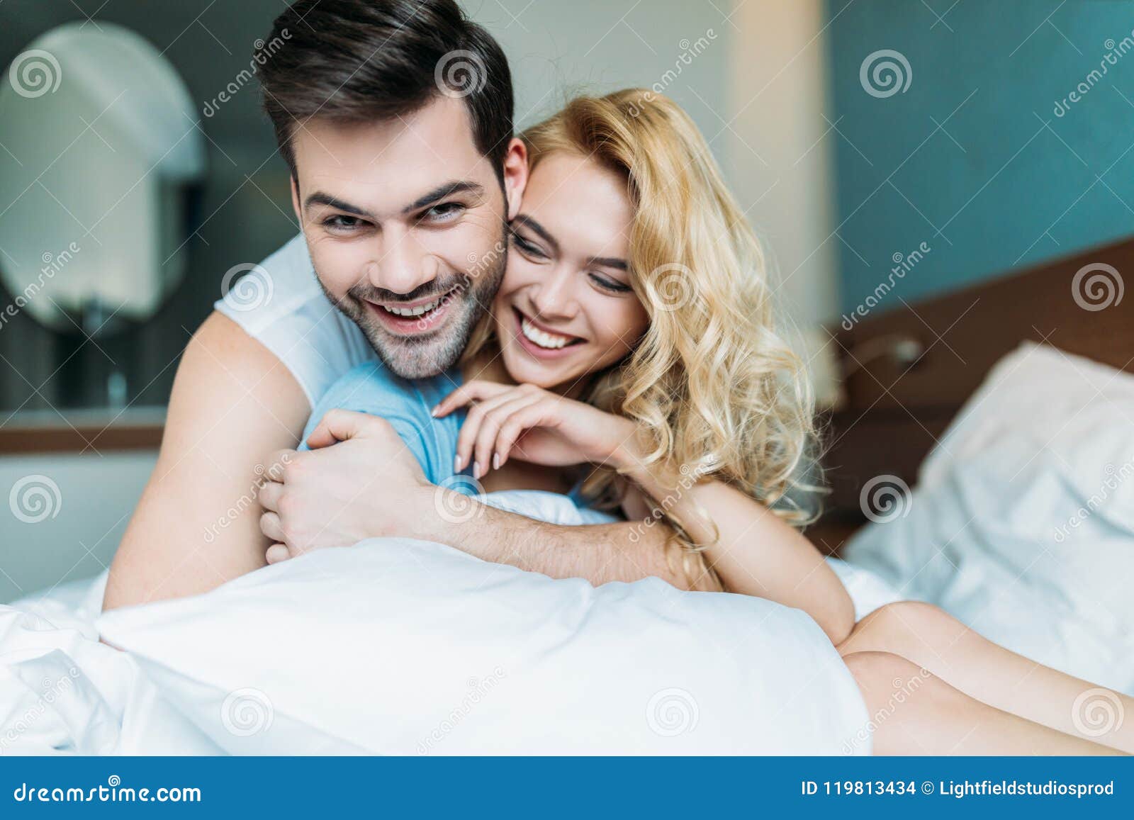 Smiling Heterosexual Couple Hugging Stock Photo Image Of Hot