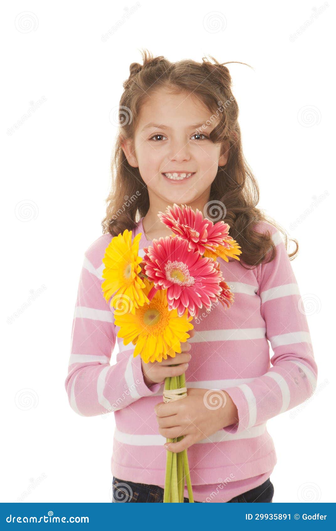 Kid gift of flowers stock image. Image of flowers, gerbera 29935891