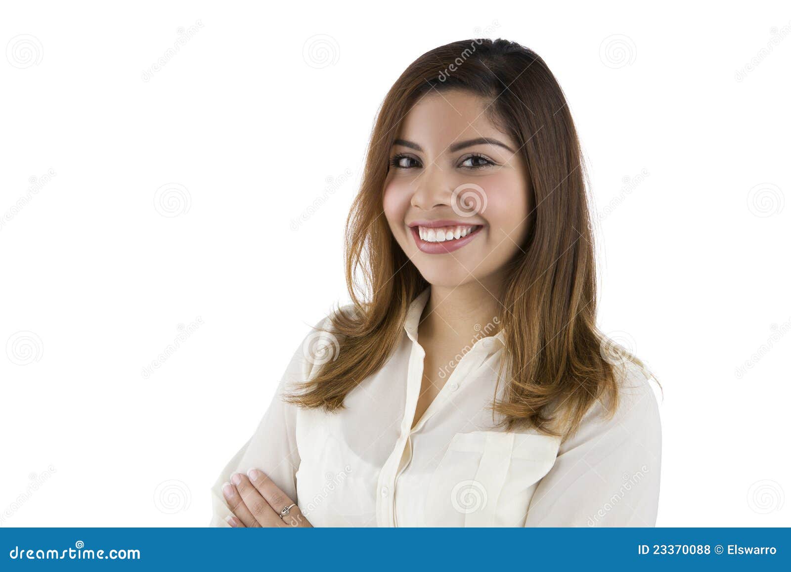 smiling latino woman