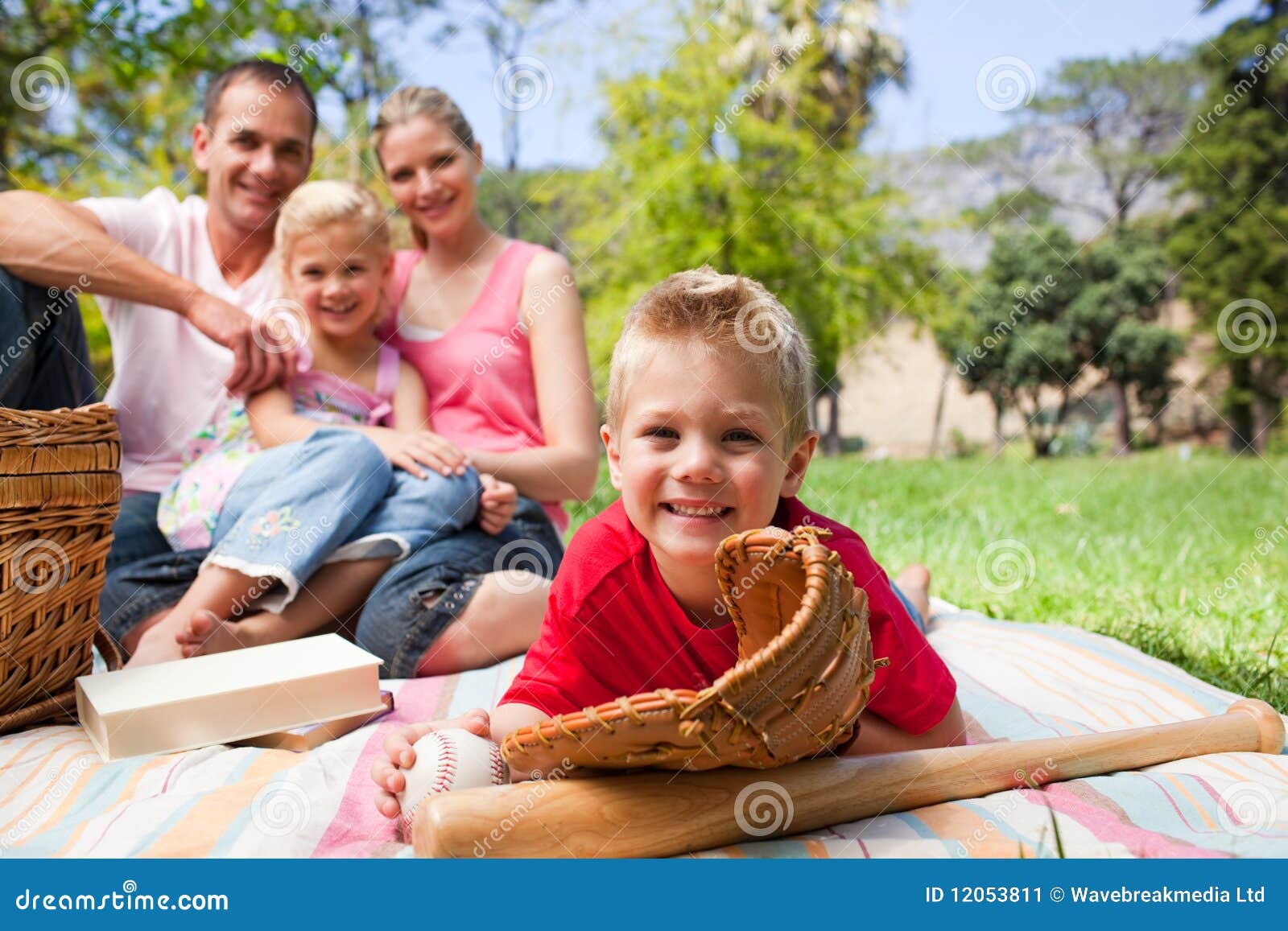 Smiling Little Boy Wearing a Baseball Glove Stock Image Image of