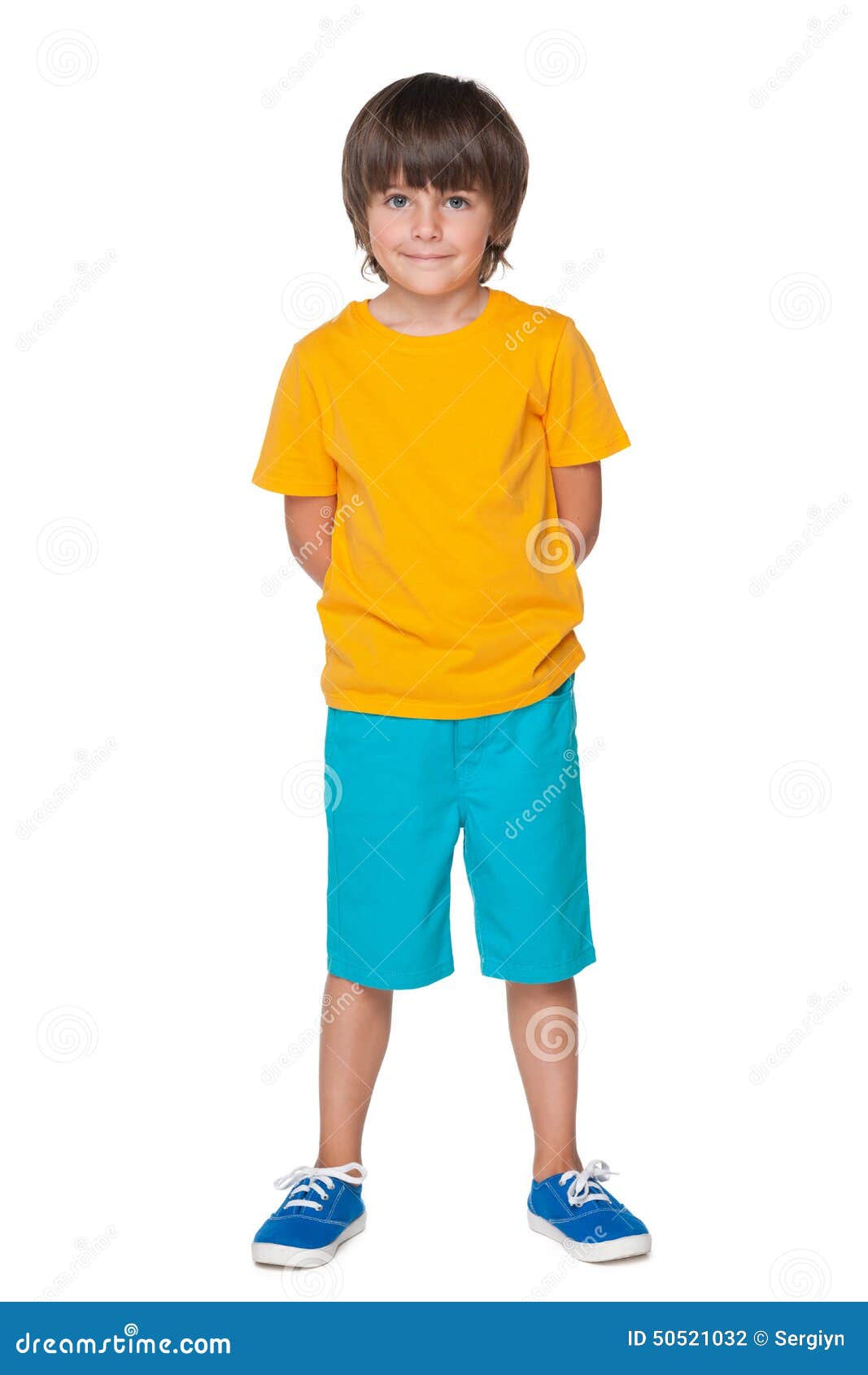 Smiling Little Boy in a Yellow Shirt Stock Photo Image of handsome