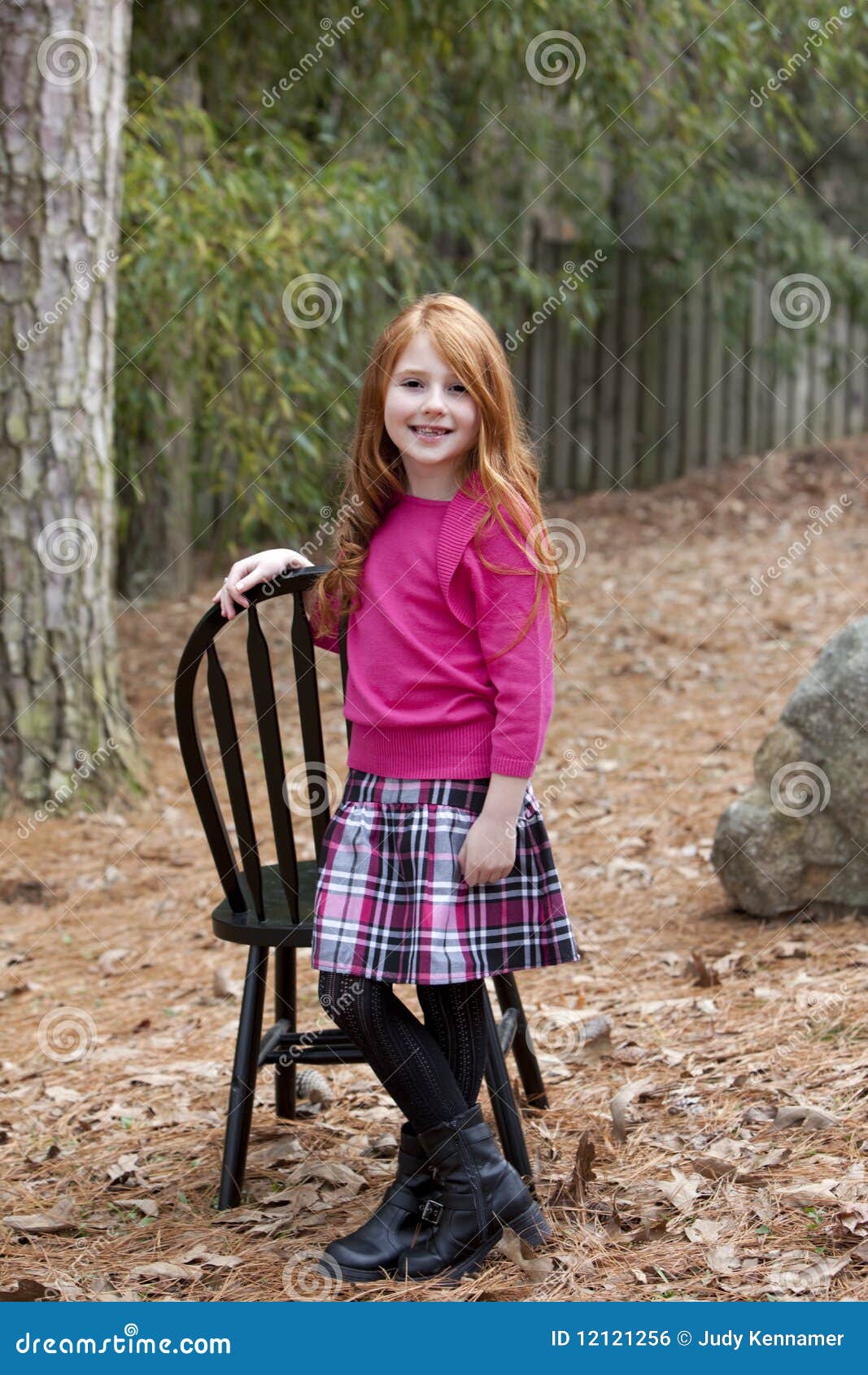 Smiling Little Red Haired Girl Stock Photo - Image: 12121256