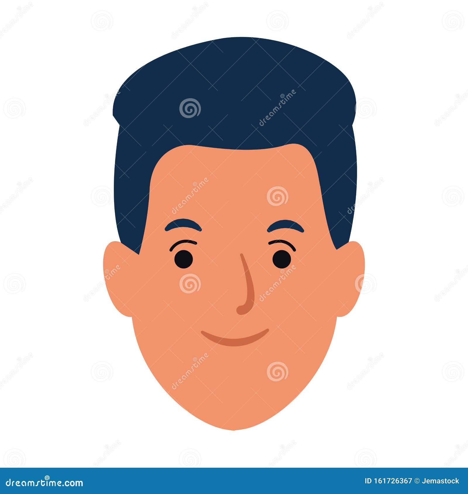 Smiling Man Cartoon Icon, Flat Design Stock Vector - Illustration of ...
