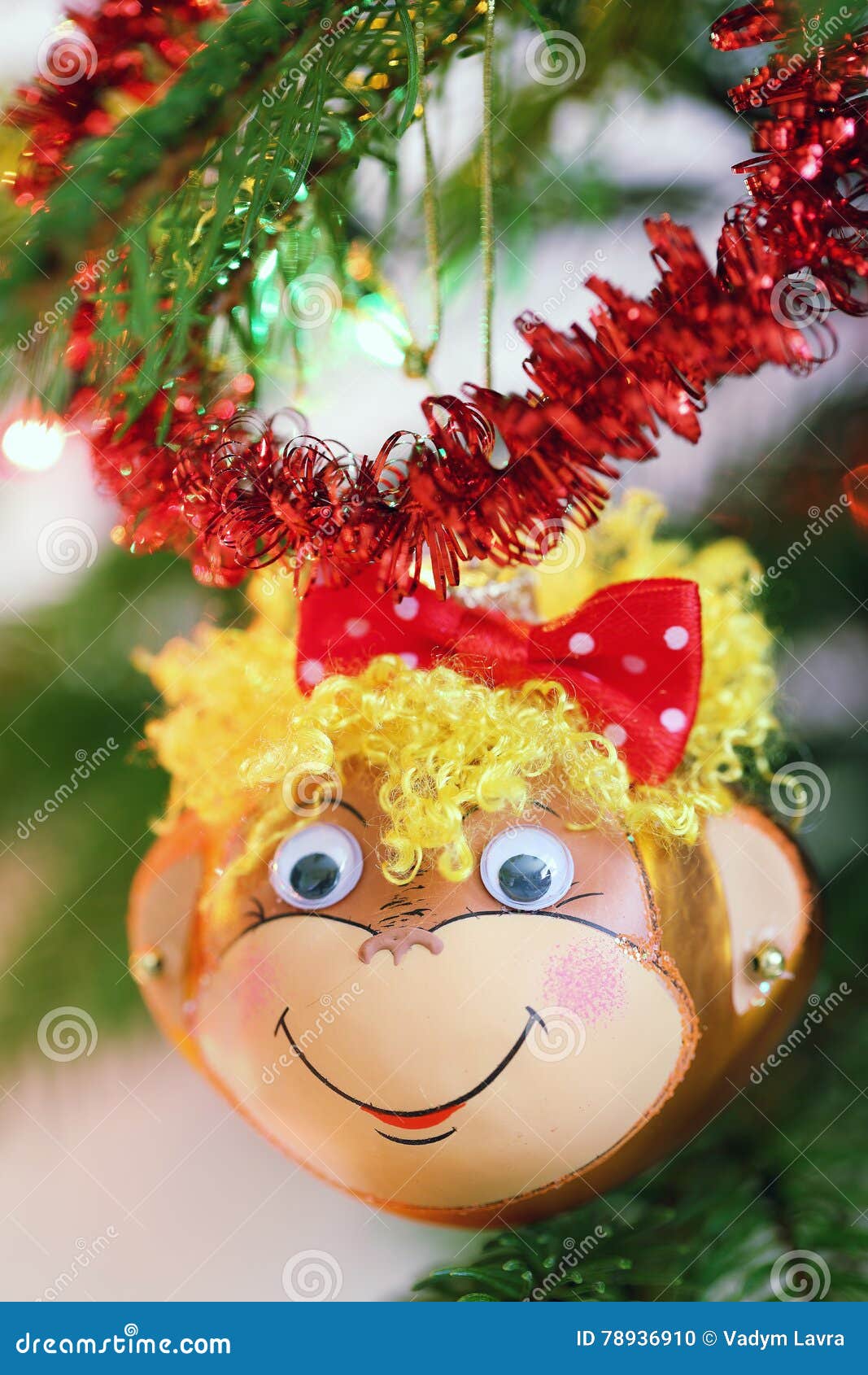 Smiling Monkey Christmas Decoration Stock Photo Image of christmas