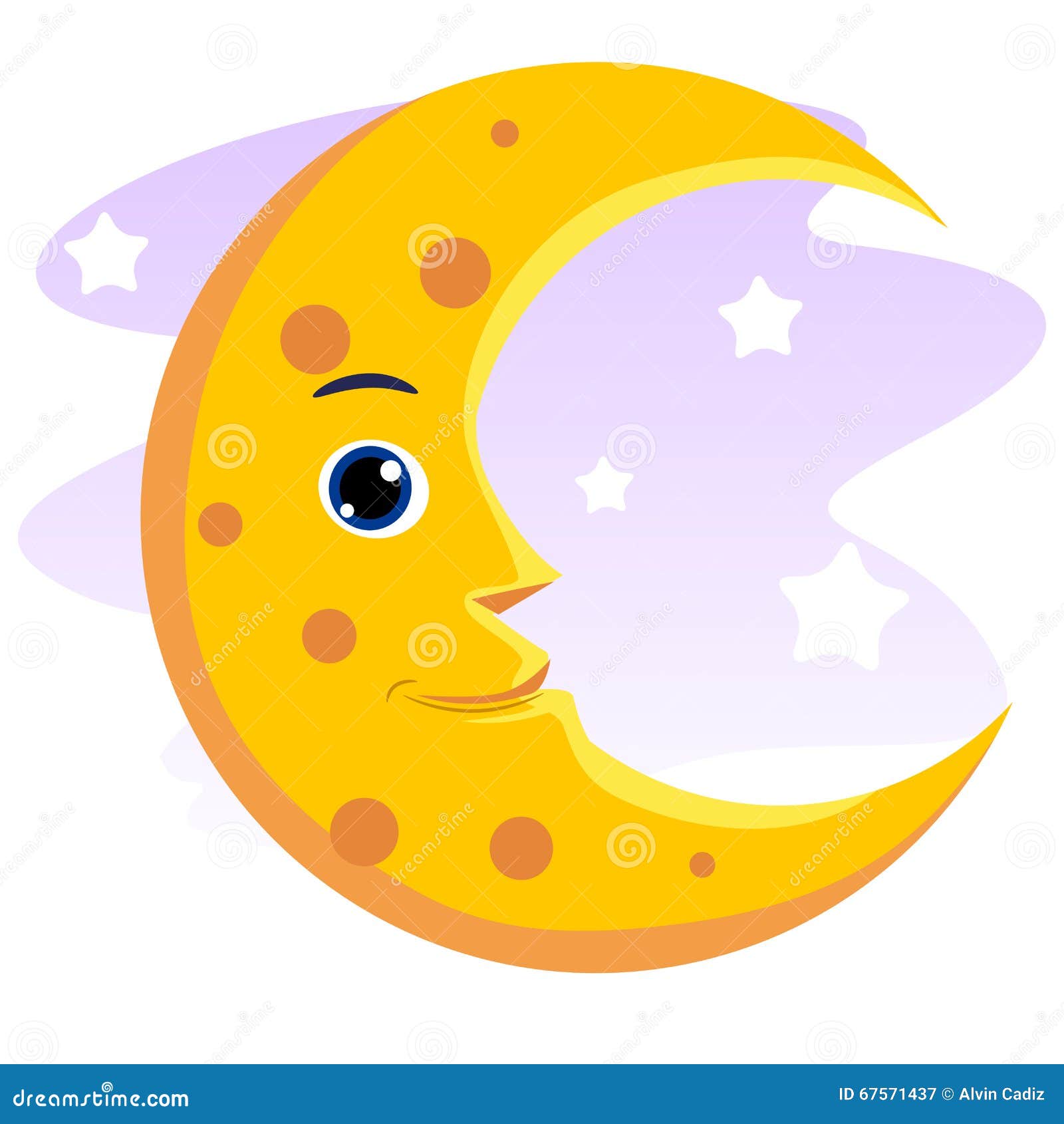 animated smiling moon