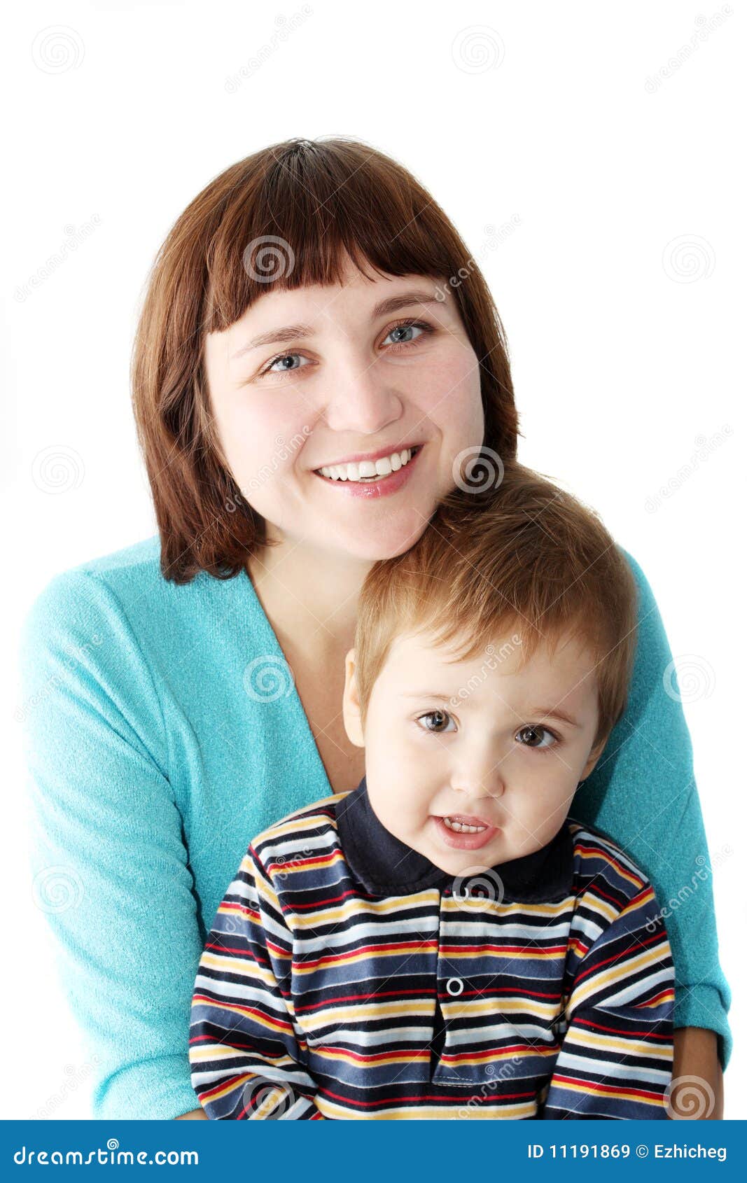 Smiling Mother Holds a Child Stock Image - Image of childhood, family