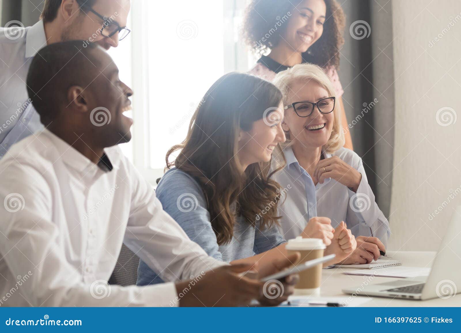 Smiling Multiethnic Employee Laugh Watching Funny Video on Laptop Stock Image - Image of communication, management: 166397625 Smiling Multiethnic Employee Laugh Watching Funny Video on Laptop Stock Image - Image of communication, management: 166397625