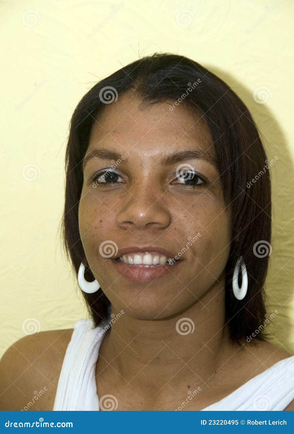smiling native creole black woman nicaragua