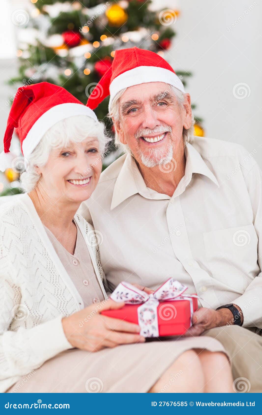 Smiling Old Couple Swapping Christ