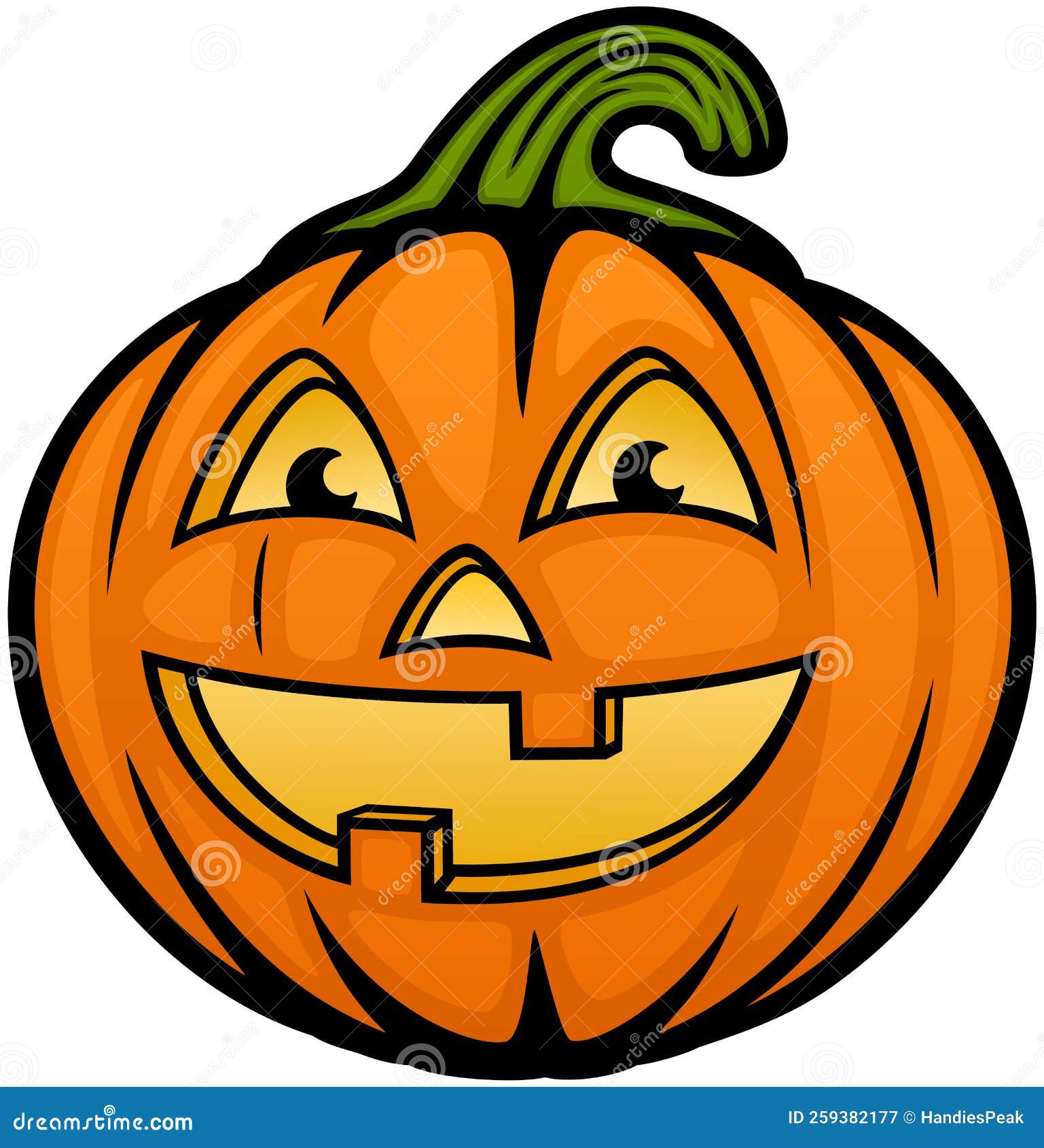 Smiling Orange Cartoon Jack O Lantern Stock Vector Illustration of lantern, cute 259382177